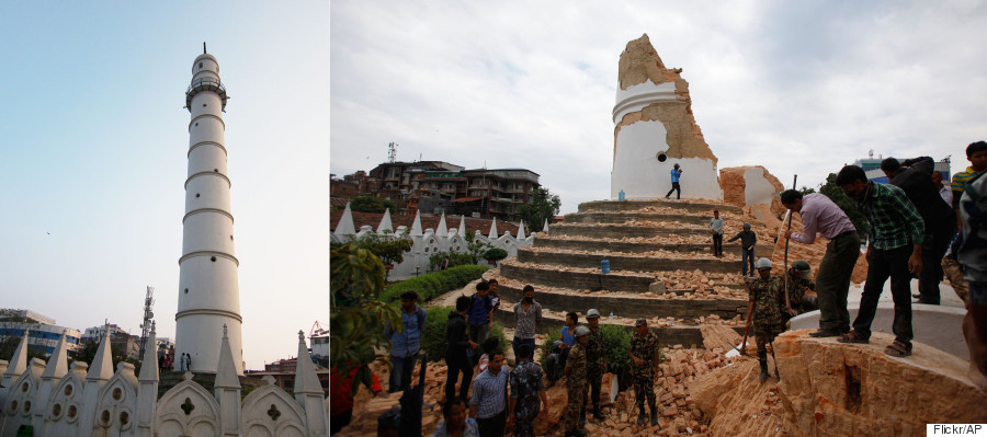 Dharahara Tower Nepal- Before And After 